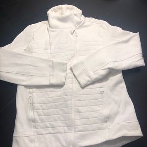 White lululemon full zip sweatshirt size 8